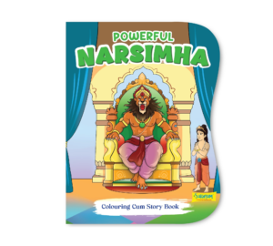 Powerful Narsimha Colouring Cum Story   Book for Kids | Indian Culture Moral Story & Activity Book | Hindu   Culture Learning Book for Children